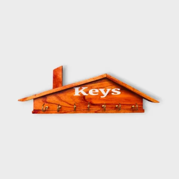 Elegant Wooden Key Holder for Wall Decoration | Stylish & Functional