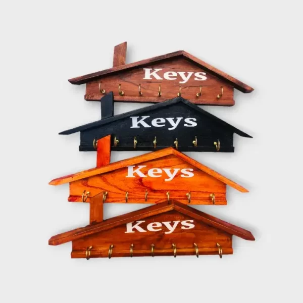 Elegant Wooden Key Holder for Wall Decoration | Stylish & Functional - Image 2