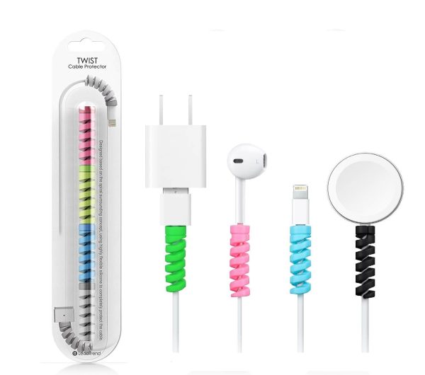 4 Pieces Spiral Charger Wire Cable Protector