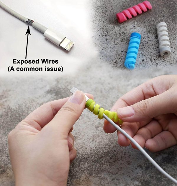 4 Pieces Spiral Charger Wire Cable Protector - Image 3