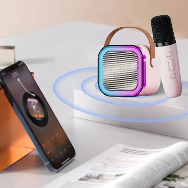 K12 Portable Karaoke Machine with Bluetooth & Wireless Mics - Image 2