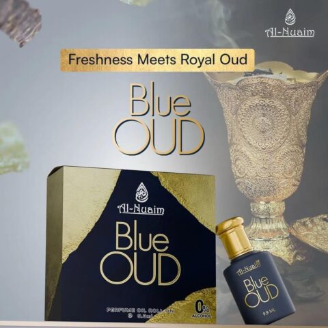 Blue Oud Attar Roll-On 9.9ml – Fresh & Royal Oudh Alcohol-Free Perfume Oil