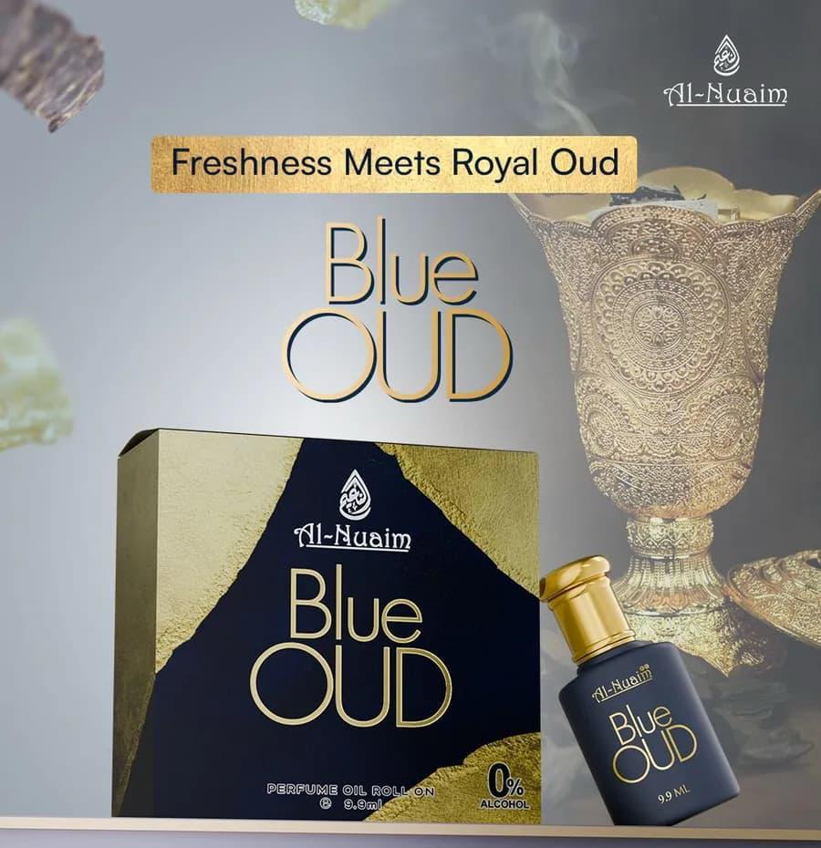 Blue Oud Attar Roll-On 9.9ml – Fresh & Royal Oudh Alcohol-Free Perfume Oil