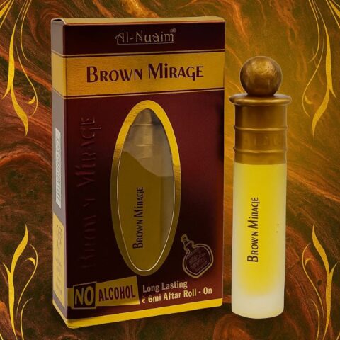 Brown Mirage Attar Roll-On 6ml – Warm Woody Alcohol-Free Perfume Oil