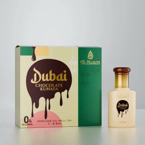 Dubai Chocolate Kunafa Attar Roll-On 9.9ml – Sweet Gourmand Alcohol-Free Perfume Oil