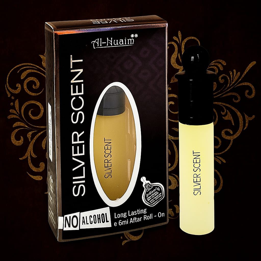 Silver Scent Attar Roll-On 6ml – Fresh Woody Alcohol-Free Perfume Oil