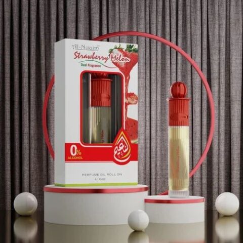 Strawberry Melon Attar Roll-On 6ml – Fruity Sweet Alcohol-Free Perfume Oil