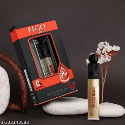 Al-Nuaim FIGO Black Perfume Oil Roll On 8ml – Long Lasting Alcohol Free Attar for Men & Women