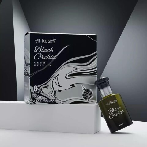 Al Nuaim Black Orchid Oudh Edition Attar Roll-On (9.9ML) – Luxury Long Lasting Perfume Oil