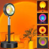 Sunset Lamp LED Projection Light – RGB Ambient Night Light for Bedroom, Photography & Room Decor