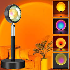 Sunset Lamp LED Projection Light – RGB Ambient Night Light for Bedroom, Photography & Room Decor